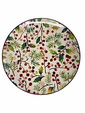 *Rare* Longaberger Holly Berry Dinner Plate Christmas Stoneware (Qty 1) #32068 picture