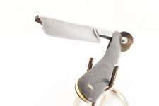 Antique Straight Razor Simmons Hdwe Co Inc 5/8 Barbers Notch Horn Scales picture
