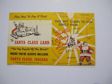 1940s  SANTA CLAUS LAND ADVERTISING CARD. 