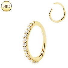 14Kt. Yellow Gold Multi Jeweled Seamless Clicker Ring picture