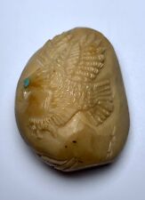 1990’s Native Zuni Carved Tagua Nut Statue Of Liberty & Eagle Fetish picture