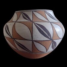 Classic Acoma Pueblo Polychrome Olla Pottery Jar Vintage Native American  9