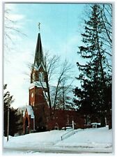 c1960s First Evangelical Church Exterior Taylor Falls Minnesota MN Snow Postcard picture