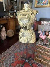 Antique Early 1900s Decoupage Mannequin Store Display Cage Bottom picture