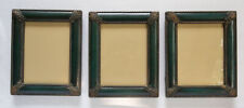 3 Vintage Ornate Green WESTON GALLERY TABLE PICTURE FRAMES 4 x 6