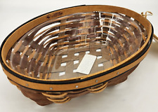 Longaberger 2009 Chestnut Medium Oval Diamond Basket+Plastic Protector AUTUMN  picture