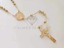 18K Gold Plated St. Benedict Rosary | Rosario San Benito Oro Laminado 18K 24 Pul picture