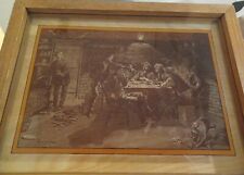 Vintage Frederick Remington Photo On Glass Lucid Lines #24 Cheating Poker 1974 picture