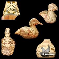 Antique Duck Carved Painted GOLD LEAF Handmade By A.VILLOTA Pasto N Columbia picture