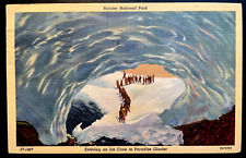 Vintage Postcard 1938 Ice Cave, Paradise Glacier, Ranier National Park, WASH picture