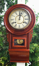 Antique 1890s Seikosha Short Drop Regulator Wall Clock - VIDEO - RUNS - UNUSUAL picture