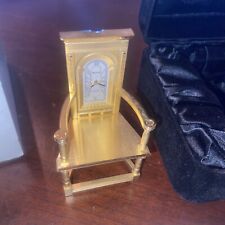 Bulova Lot of 1Miniature Mini Boutique B0404 Caquetoire Chair Collectible Clock picture