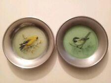 Vtg Stieff Pewter Avian Theme Dishes Lot Of 2, 4.25