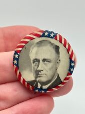 Vintage FDR Franklin D Roosevelt Patriotic 1932 Presidential Campaign Button Pin picture