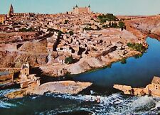 Vintage Postcard, TOLEDO, SPAIN, 1975, Aerial View Of City & Tagus River & Falls picture