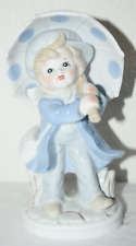 Vintage KPM Porcelain Figurine Boy W/ Umbrella **BEAUTIFUL** picture
