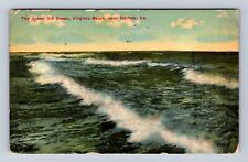 Norfolk VA-Virginia, Grand Old Ocean, Virginia Beach, Vintage c1911 Postcard picture