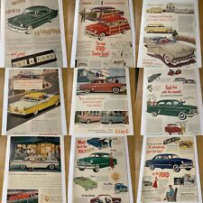 1950’ Ford Automobile Full Page Magazine Advertisements. Lot of 9 Full-Color Ads picture