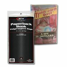 1 Pack of 100 BCW Brand Paperback Book Bags 5 x 7 3/8