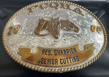 Silverado Sterling Silver Overlay PCQHA Res Champion Am Working Cow Horse Buckle picture