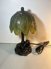 Resin Monkey Chimps Table Lamp Coconut Palm Tree 12-1/2 picture