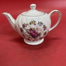 Vintage Rose Tea Pot by Sadler England Signed Stamped Beautiful Fine Porcelain picture