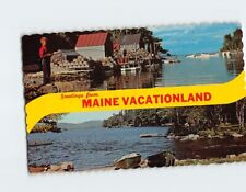 Postcard Back Cove New Harbor View of Long Lake Greetings from Maine USA picture