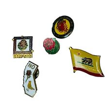 Lot of 5 California Rose Parade Pin-backs Tournament Of Roses Button Pins RARE picture