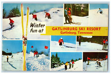 c1960's Winter Fun at Gatlinburg Ski Resort Gatlinburg Tennessee TN Postcard picture