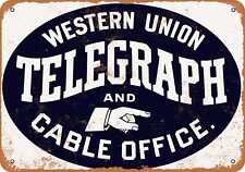 Metal Sign - Western Union Telegraph and Cable 2 - Vintage Look Reproduction picture