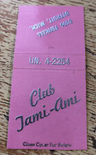 1950s-60s Club Jami-Ami Detroit Michigan Dancing Matchbook Cover picture