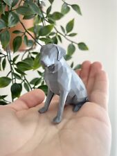 Labrador Retriever Dog Figurine - Silver lab Miniature Dog picture