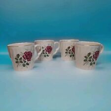 Vintage Anniversary Rose Teacups (4)  Ironstone Ware by Ridgway England  picture