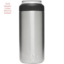 YETI Rambler Coaster Slim Can Insulator Cooler Stainless Steel 12 Oz NWT picture