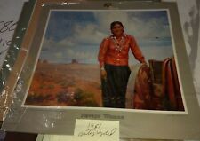 Navajo Woman (autographed) Santa Fe Railway Lithograph Calendar Top 1951 picture