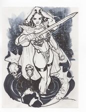 Signed Original Art Uko Smith Red Sonja Watercolor/Wash Commission picture