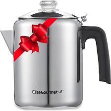 Heavy Duty Stove Top Percolator Yosemite Coffee Pot Maker Stainless Steel 8-Cup picture