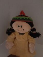 Vintage Gund Little Feather Plush Native American Girl Decor Stuffed Doll 8”  picture