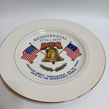 Bicentennial 10 Inch Decorative Plate 1776-1976 Vintage Liberty Bell Flag picture