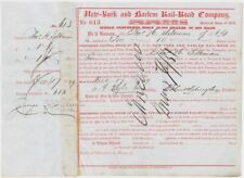 New-York and Harlem Rail-Road Company signed by Robert Schuyler - 1850 dated Aut picture