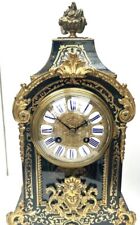Phenomenal French Boulle Mantel Clock Ormolu Inlay 8 Day Visible Pendulum Mantle picture