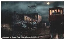 MOONLIGHT ON PIKE'S PEAK,COLORADO.VTG EARLY POSTCARD*D10 picture