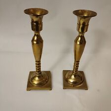 Liards candle holders made in India vintage set brass of 2 candlestick holders picture