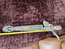 Beautiful Extra LARGE Gaucho Knife  Silver & Gold Industrial Argentina picture