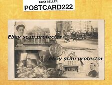 MA Springfield 1910 vintage RPPC postcard multiview houses pharmacy gun car Mass picture