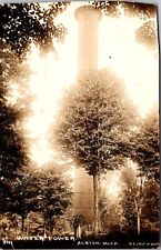 Real Photo Postcard Water Tower in Albion, Michigan picture
