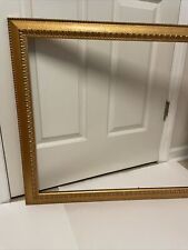 34.5” X28.5” VTG Gold Embroidery Border Frame, 3.5” W. Yellow Gold Tone picture