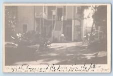Ponce Puerto Rico PR Postcard RPPC Photo Victorian House Ladder People Scene picture