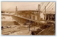 c1910's General View Of Dam Construction Lake Wissota WI RPPC Photo Postcard picture