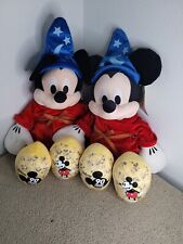 2 NEW Build A Bear 90th Anniversary Mickey Mouse Plush Fantasia Sorcerer Mickey picture
